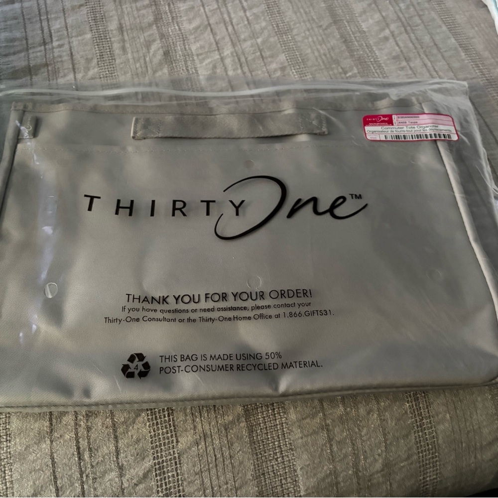 Thirty-One Black Smooth Pebble Signature Tote and organizer - Picture 5 of 5